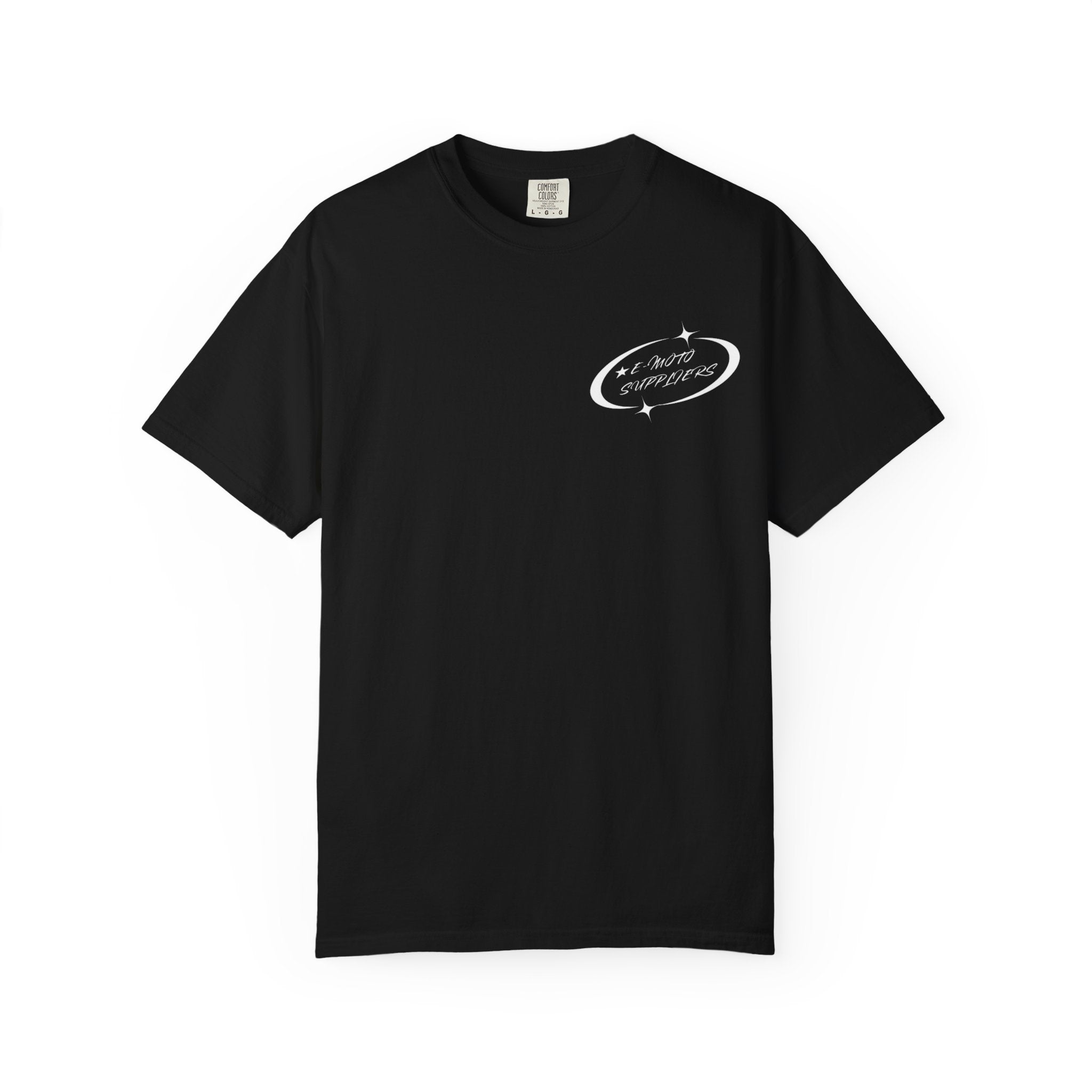 E-Moto Suppliers logo T-Shirt | Front Wheel Up graphic