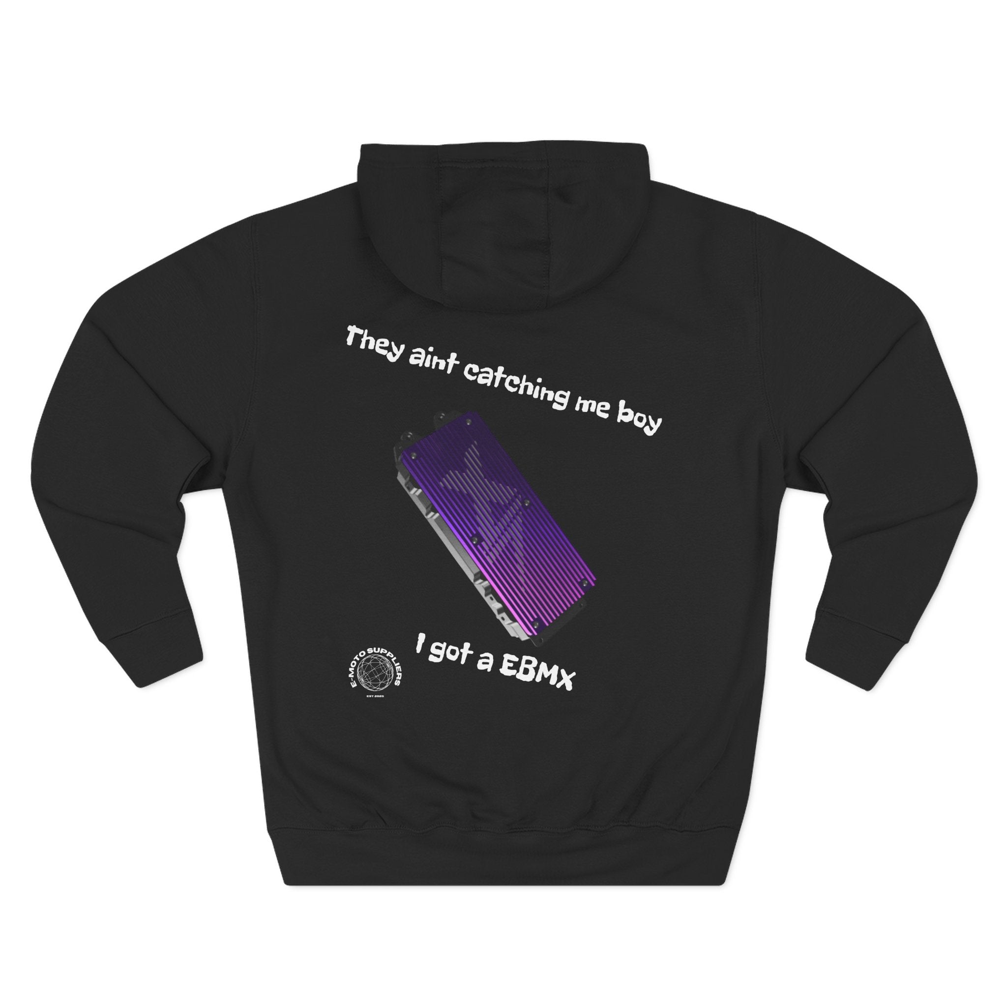 They Ain't Catching Me Boy ebmx Hoodie | Electric Skateboard Graphic