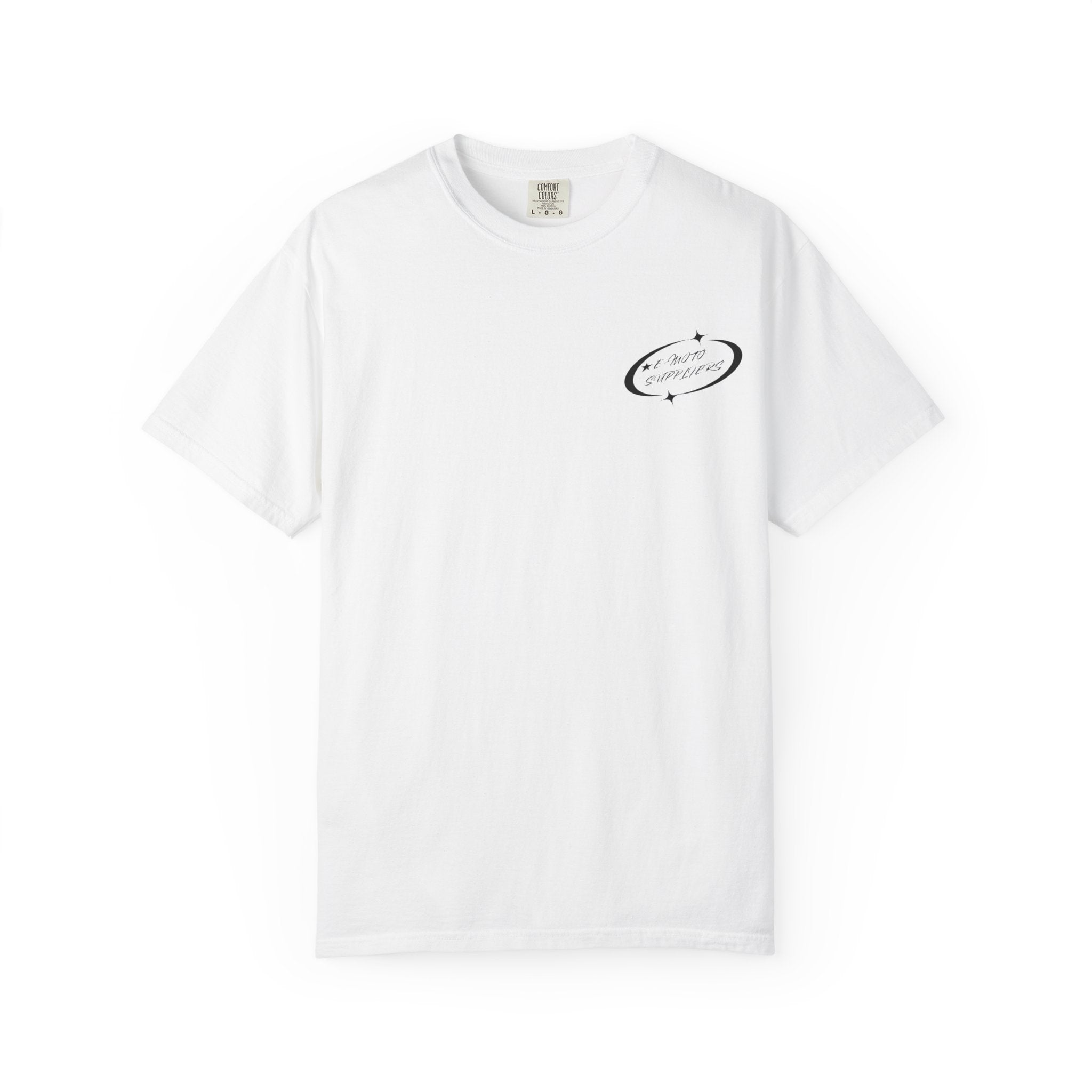 E-Moto Suppliers logo T-Shirt | Front Wheel Up graphic